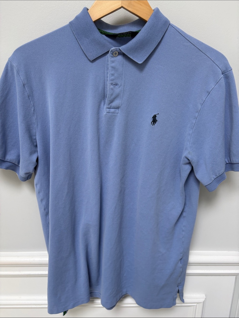 Ralph Lauren Men’s Dusty Blue Polo with Navy Pony